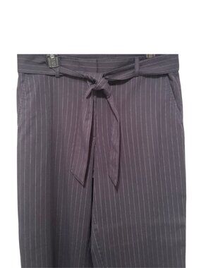 Ann Taylor Loft Size 12 Black with White Pin Stripes Trousers